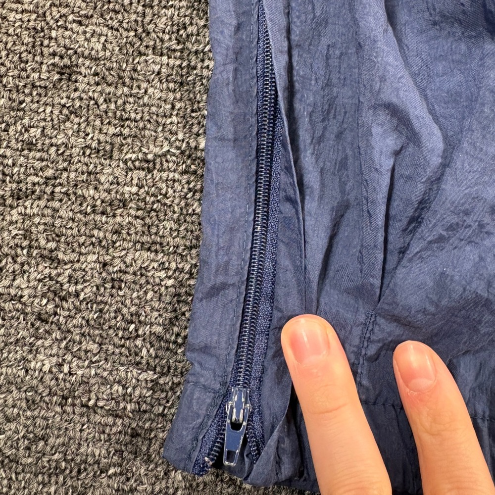 Nike Track Pants Mens Medium Blue Vintage Crinkle Nylon Windbreaker Zipper Cuffs - Picture 6 of 14